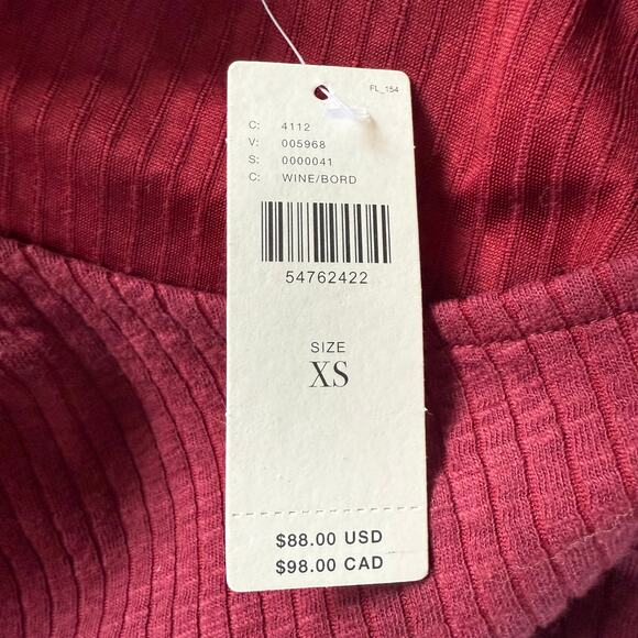 NWT Anthropologie Porridge Joan Bell Sleeve Top XS $88 Wine Bordeaux - Picture 6 of 6